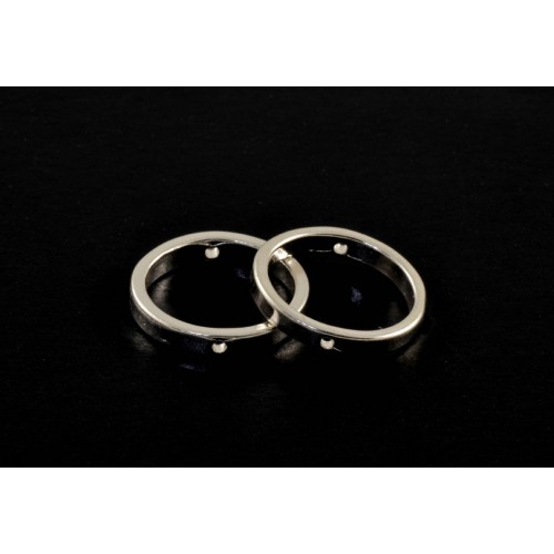 ROUND BEAD FRAME SILVER 18MM